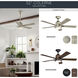 Colerne 52 inch Distressed Black with Auburn Stained Blades Ceiling Fan